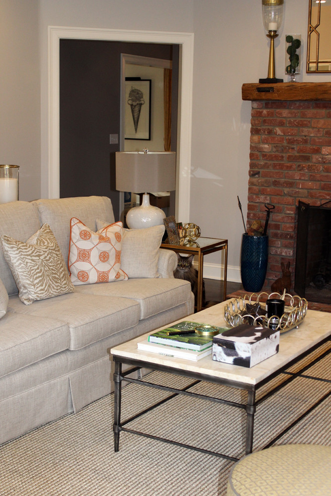 Family Room Vida Stone Top Coffee Table - Contemporary - Family Room ...