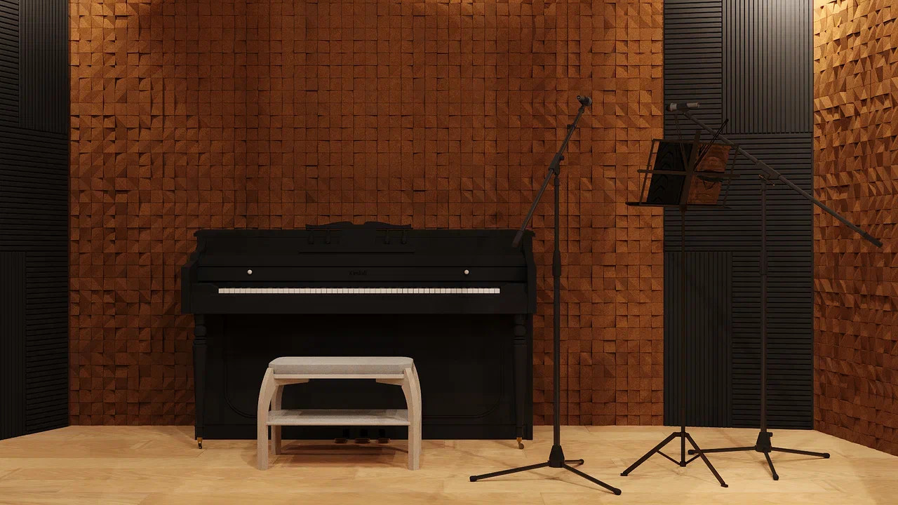 Банкетка в музыкальной студии