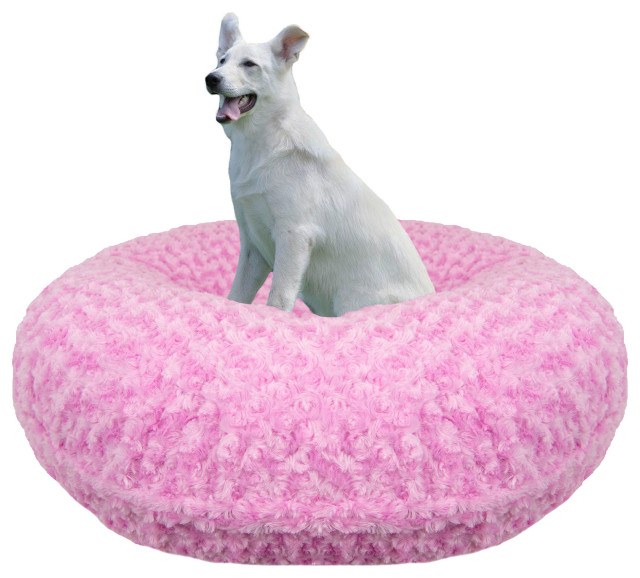 Bessie And Barnie , Cotton Candy Luxurious Bagel Bed, Large ...