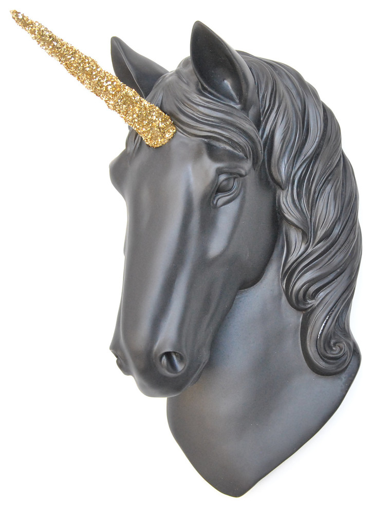 Resin unicorn head necklace