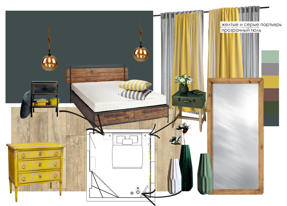 Спальня для молодой пары