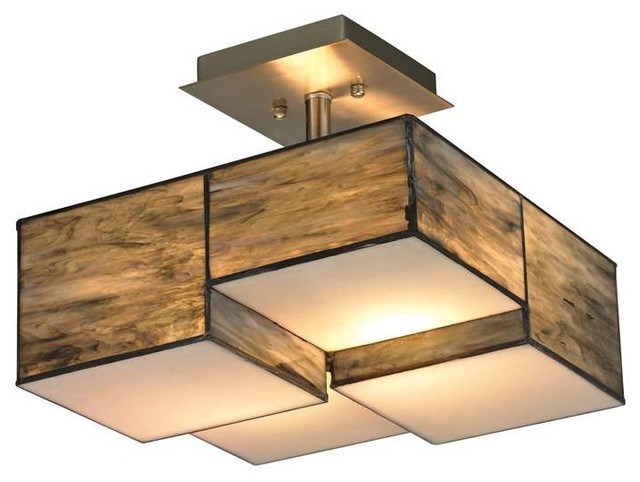Elk Lighting 72071 2 Cubist Modern Semi Flush Mount Ceiling Light Elk Lighting 72071 2 Cubist Modern Semi Flush Mount Ceiling Light