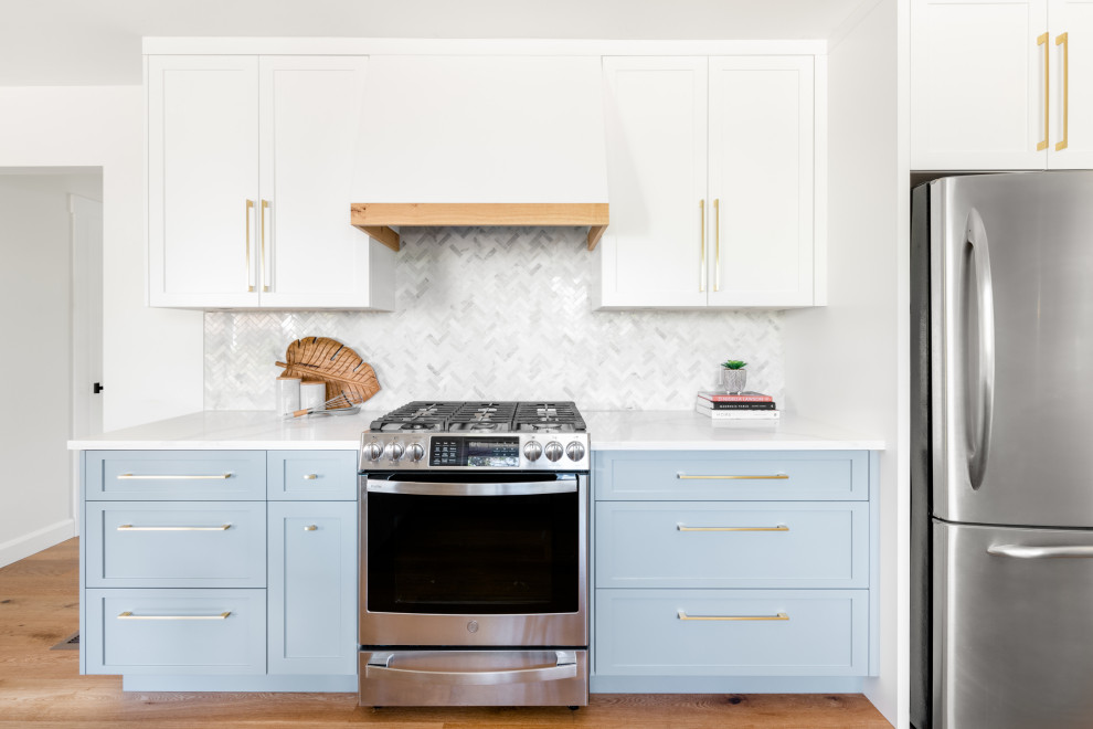 Transitional galley kitchen photo
