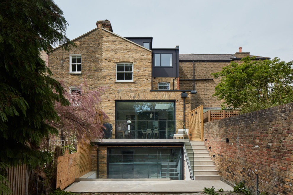 Inspiration for an expansive contemporary exterior in London with four or more storeys.