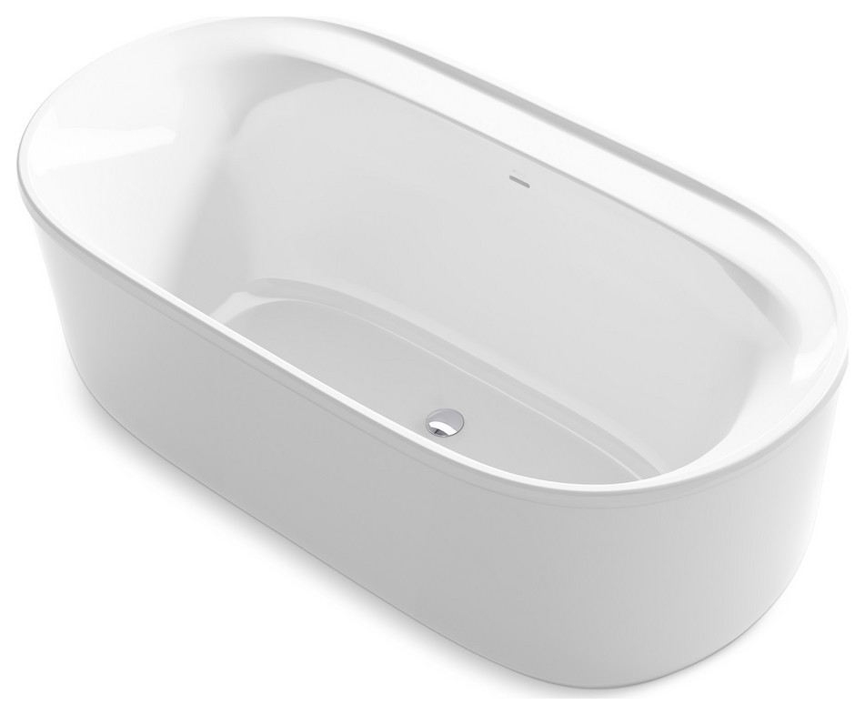 Sterling 95334-0 Spectacle 66"x34" Freestanding Bath, White