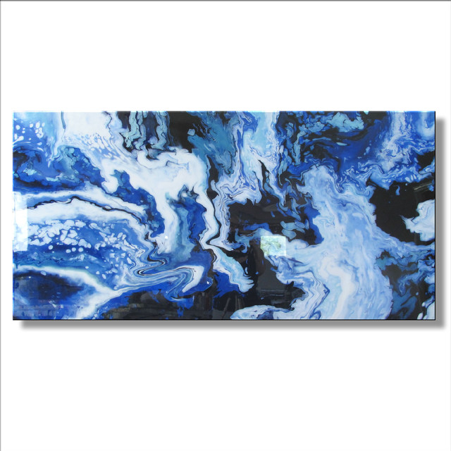 Contemporary Modern Resin Coated Limited Edition Painting 60"x 30" by Eloisexxx