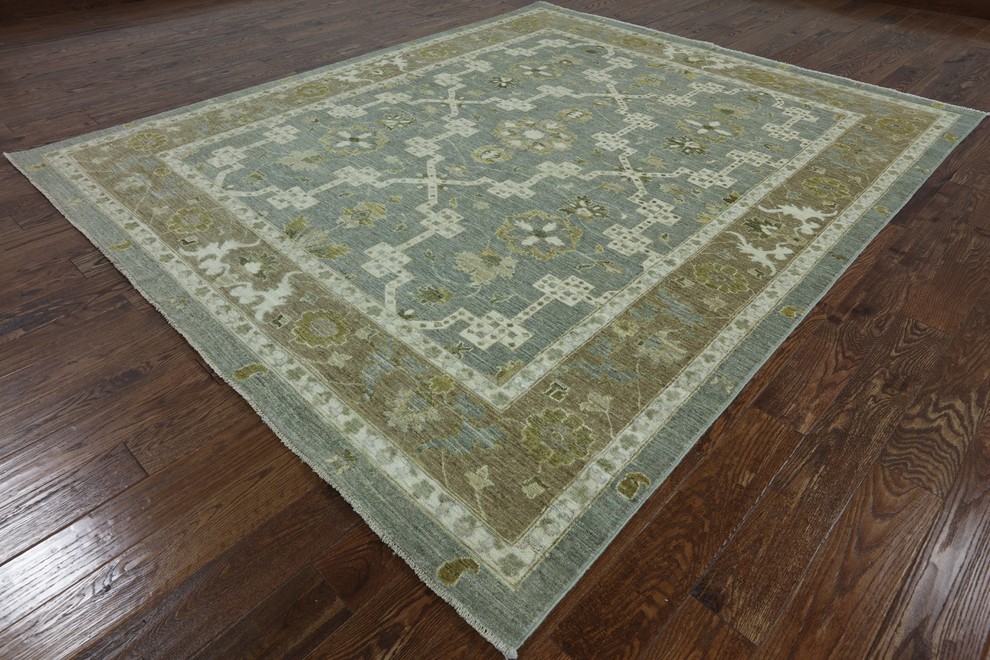 Traditional Chobi Peshawar Handmade Area Rug 8'x10', W2244, 8'1"x9'8