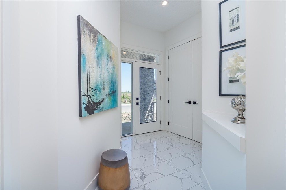 Entryway - transitional entryway idea in Edmonton