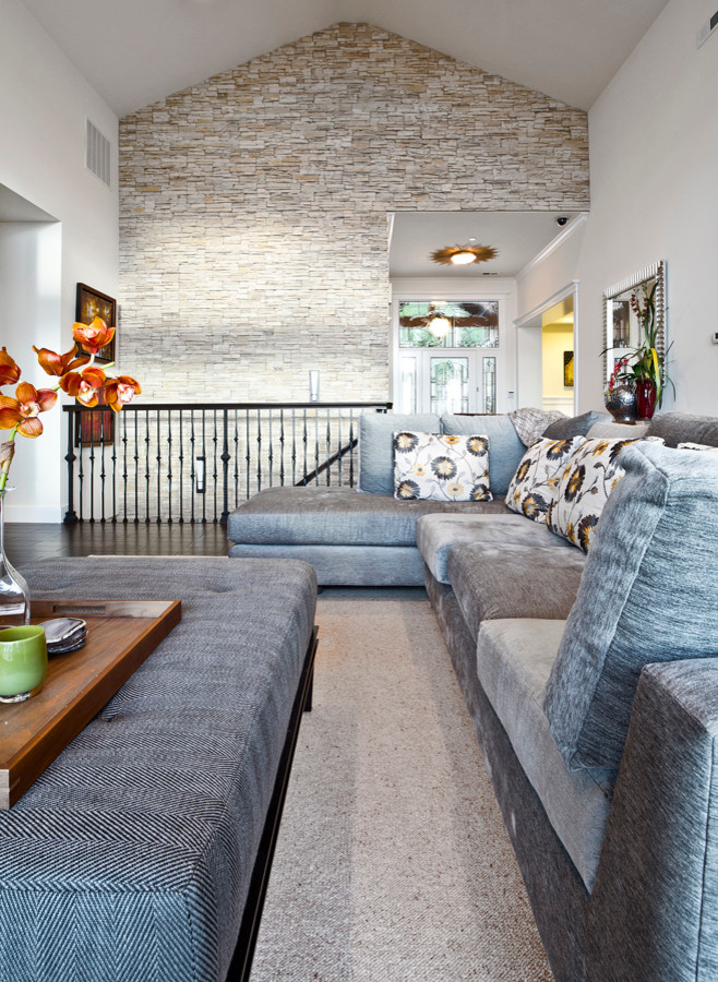 Inspiration for a transitional living room remodel in Seattle