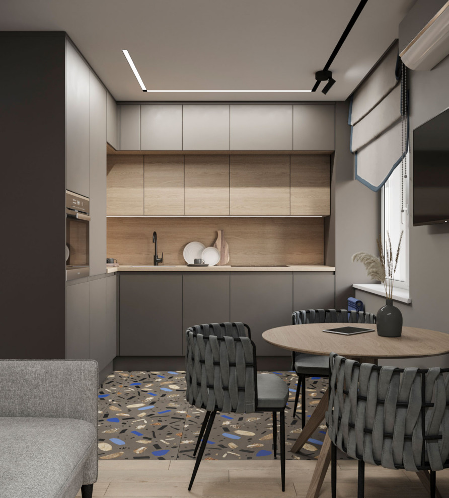 Студия для молодой семейной пары живущей в ритме и динамике