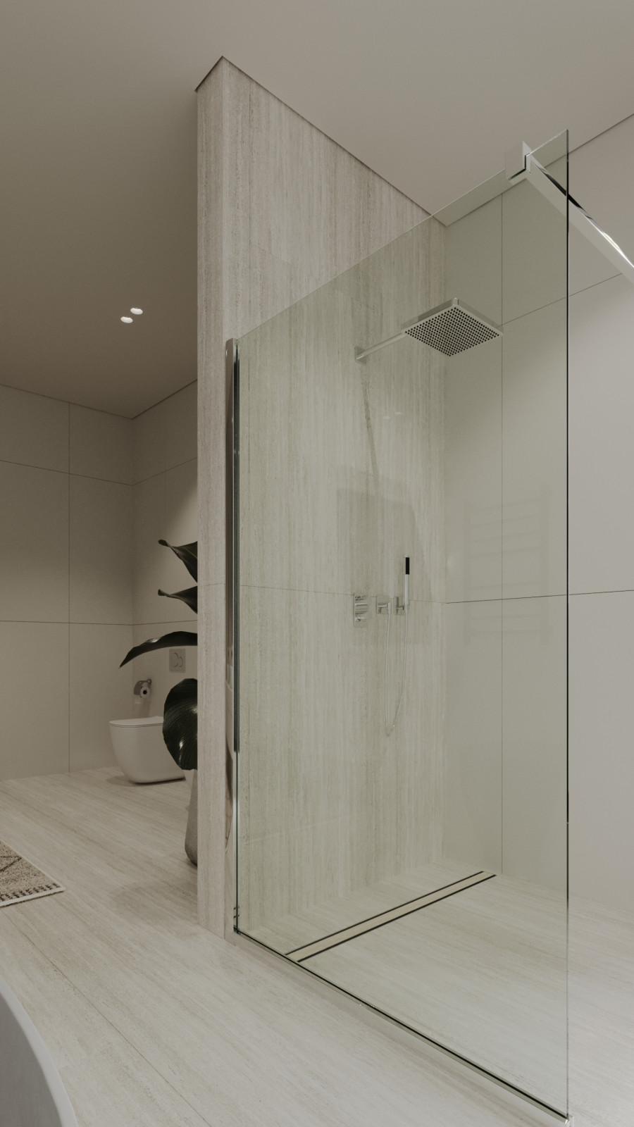 Санузел в проекте загородного дома The CUBE