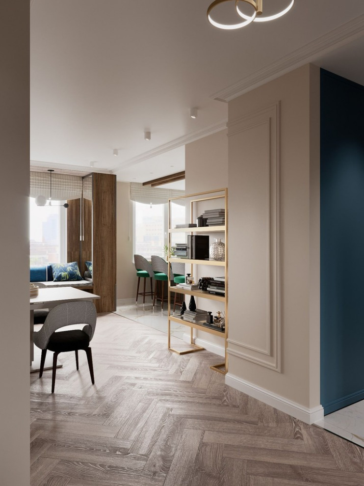 Дизайн интерьера квартиры в современном стиле в ЖК «Царская столица», 107 кв.м.