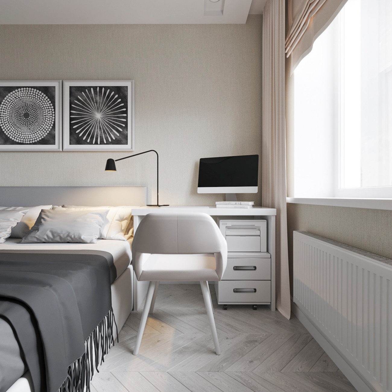 Квартира в пастельных тонах