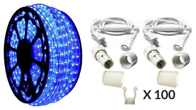 120V Dimmable LED Blue Rope Light Kit, 513PRO Series, Premium