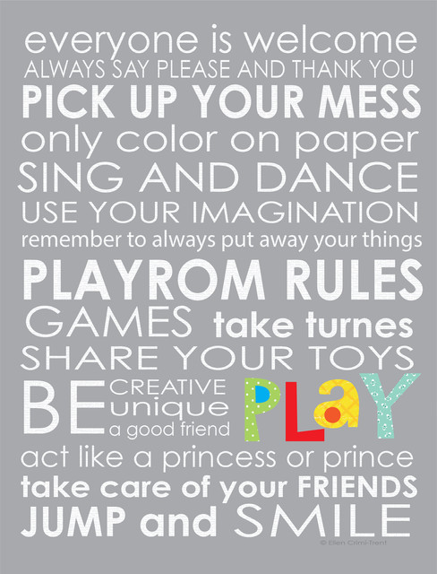 Playroom Rules Print 8