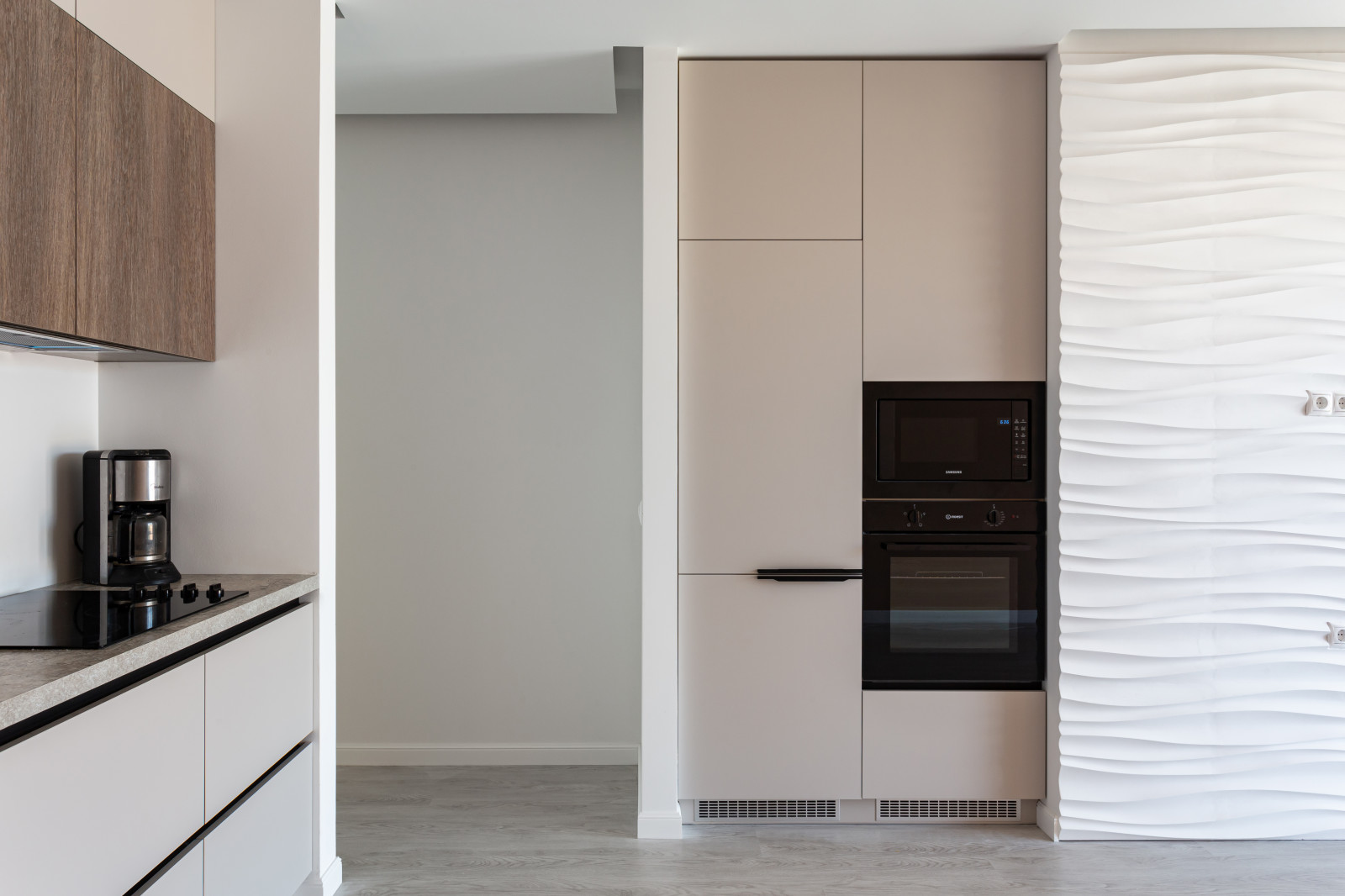 Кухня в стиле минимализм в ЖК Рождественский