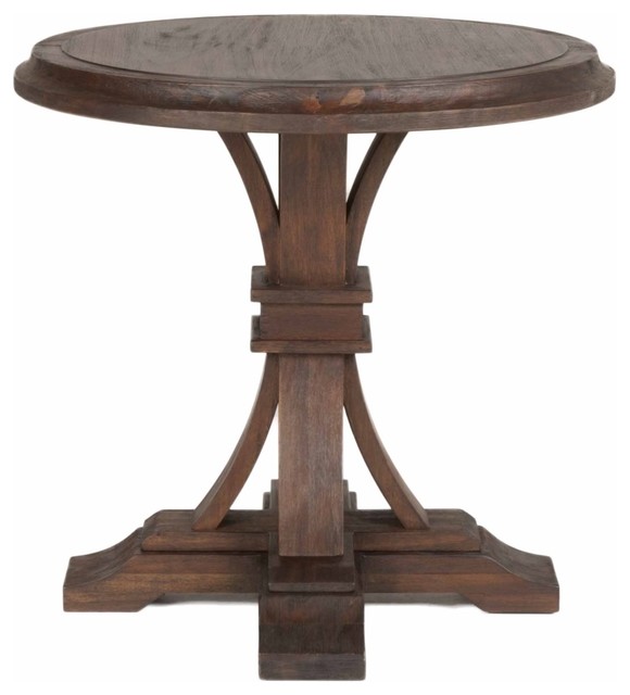 Devon Round Accent Table Rustic Side Tables And End By Devon Round Accent Table Rustic Java