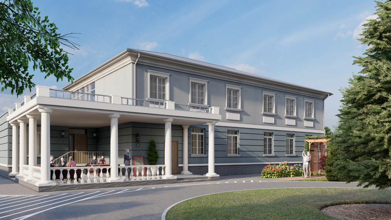 Цветовое решение фасадов мини гостиницы в Орловской области