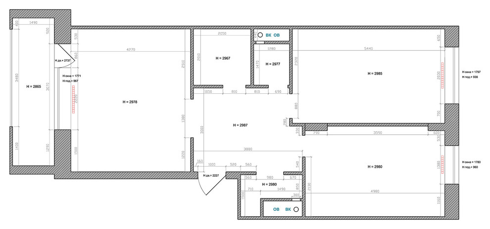 Квартира в стиле домашний лофт для семьи. Коммунарка, Московская обл.