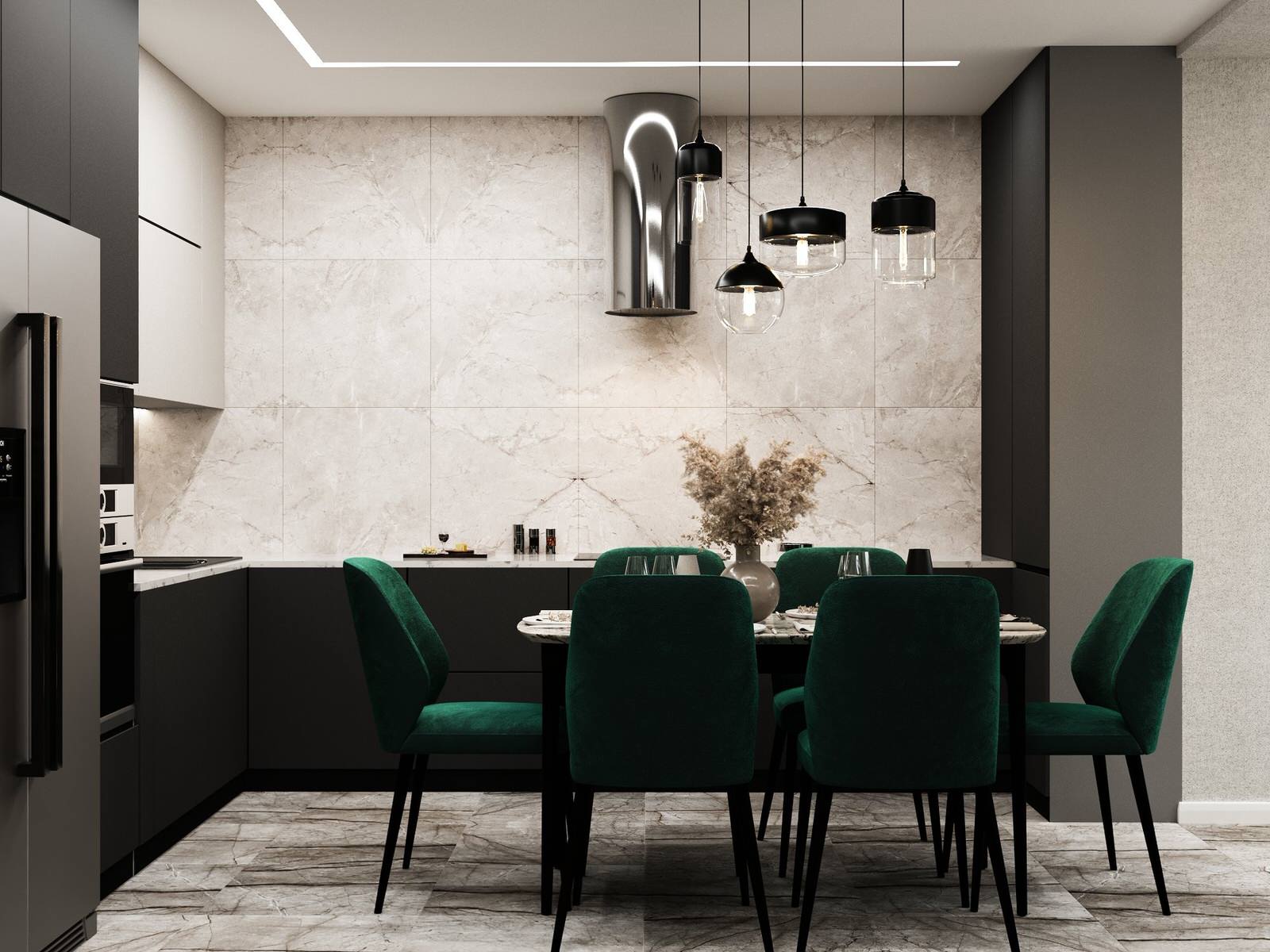 Дизайн кухни-гостиной