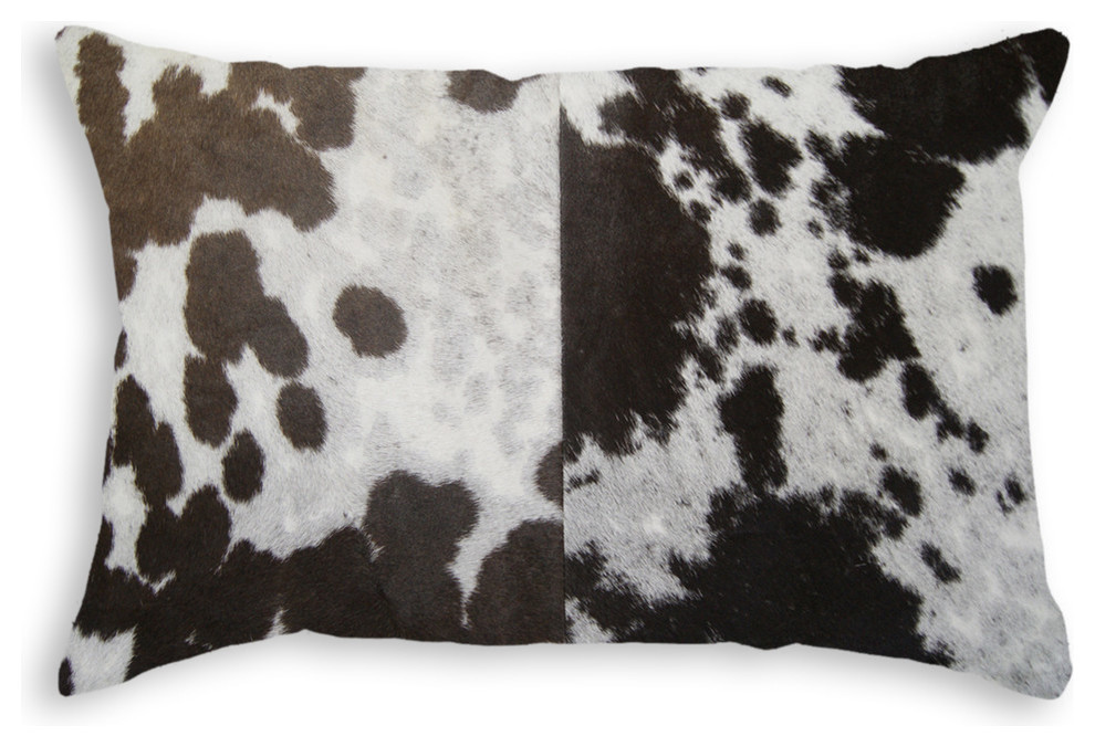 Natural Torino Cowhide Pillow 12"x20" Tricolor