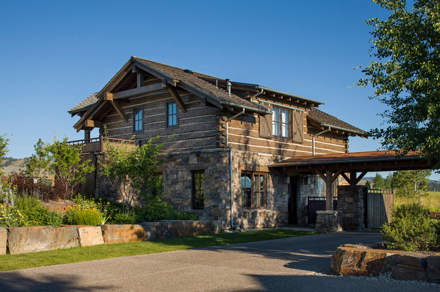 Rocky Mountain Homes- Mountain Timberframe rustikt-hus-og-facade