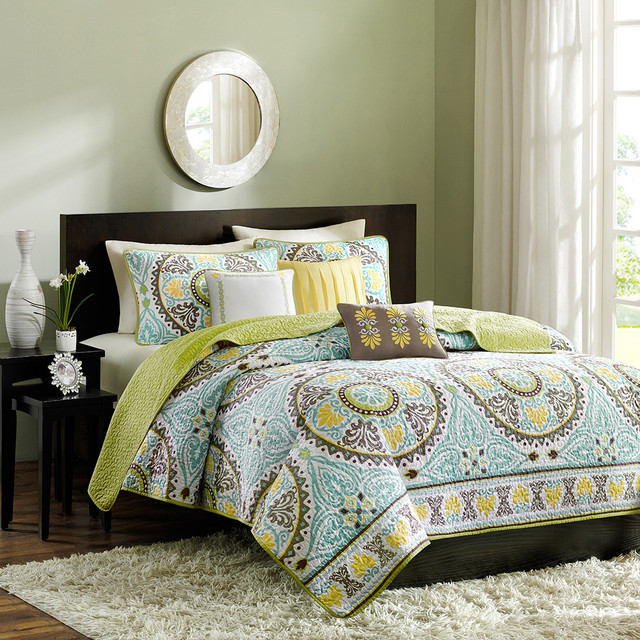 Madison Park Bali 6-piece Coverlet Set - Contemporary - Quilts And ...