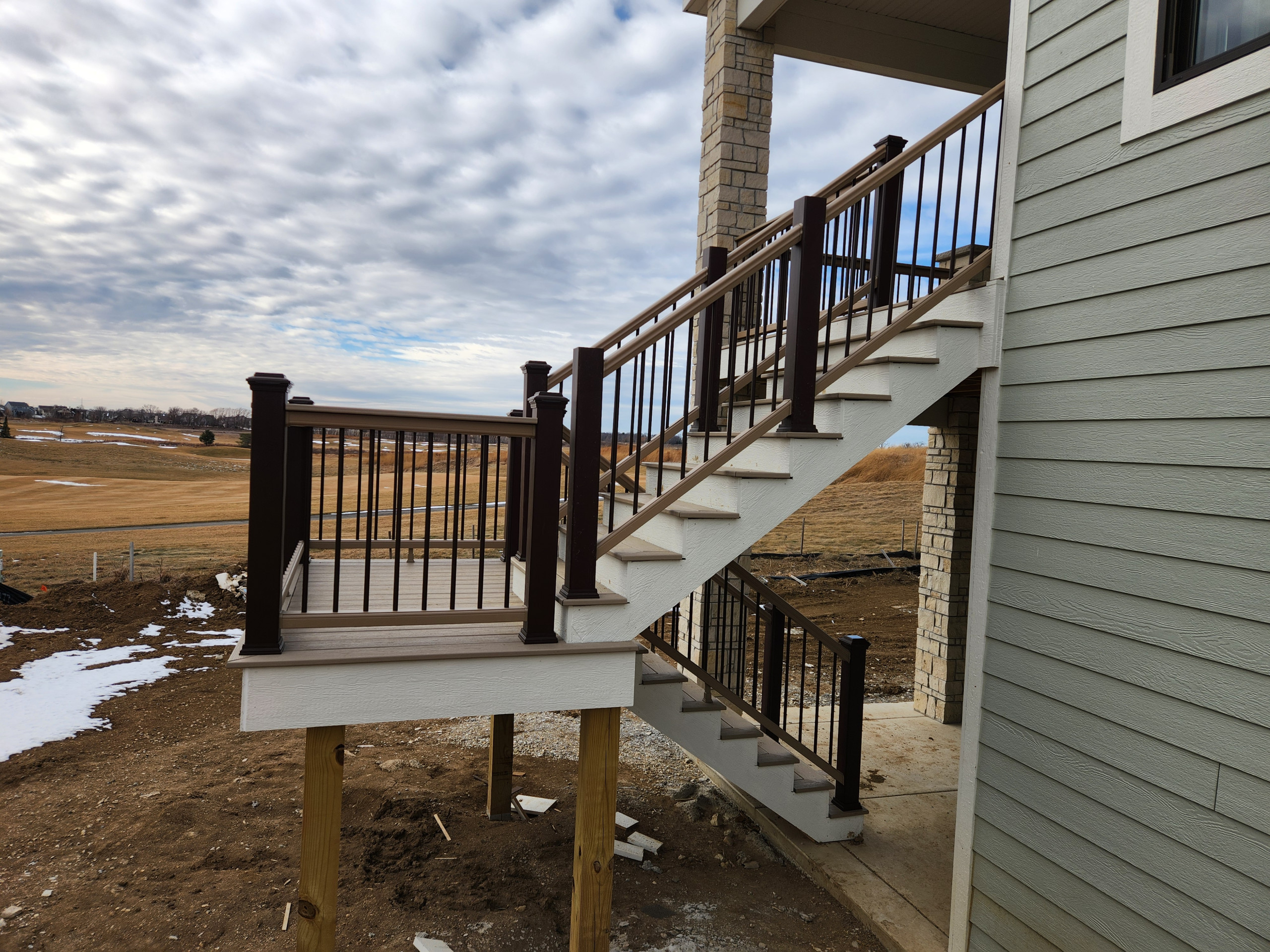 Deck overlooking golf course