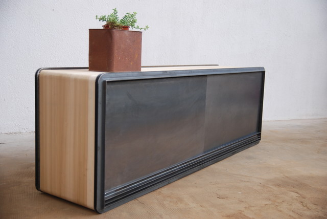 Mueble salon industriale-como-e-cassettiere