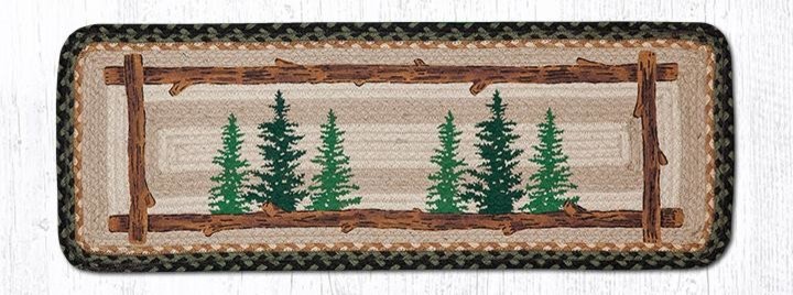 Earth Rugs PP-116 Tall Timbers Oblong Printed Table Runner 13" x 36"