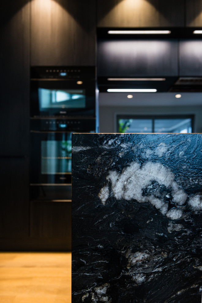 Moody Modern New Build with Natural Stone Benches