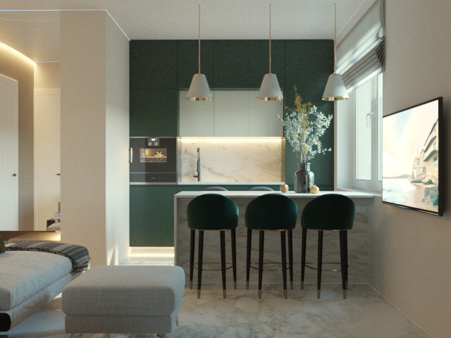 Квартира в теплых тонах