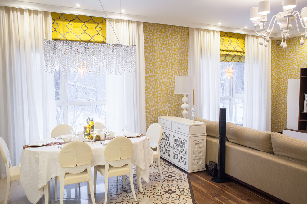 Проект с использованием тканей и обоев от КАДО