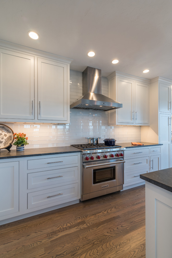 Transitional kitchen photo in Boston