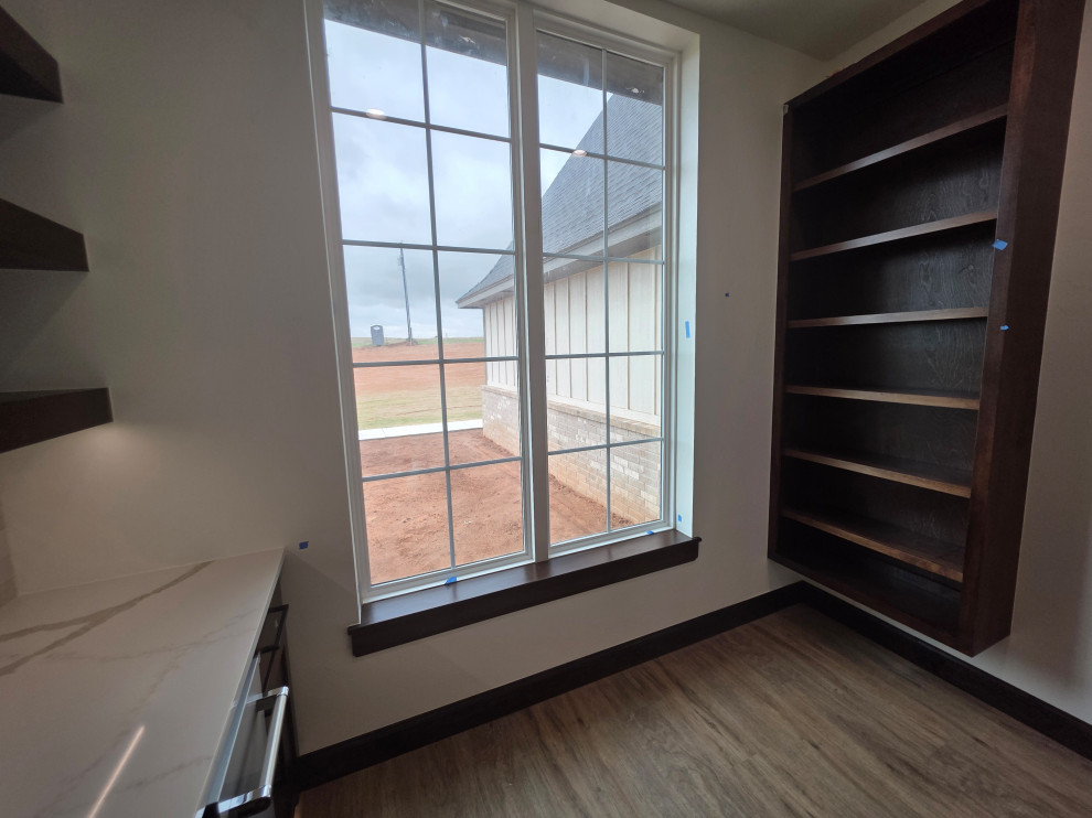 Extra shelves were added in the pantry