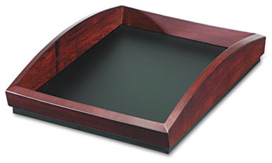 Executive Woodline Ii Front Loading Single Letter Desk Tray, Wood, Mahogany