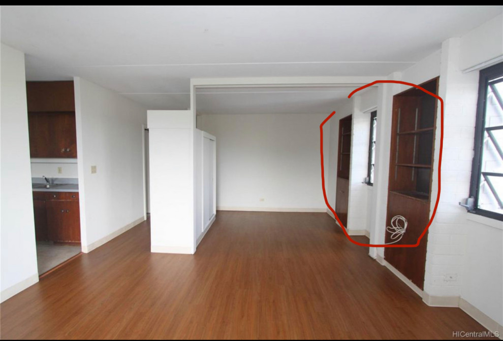 How do I design living room with small inlets and built in book shelve