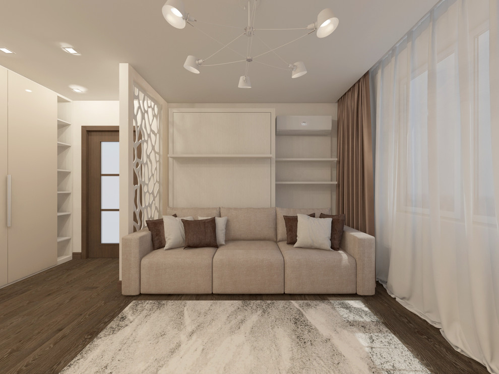 дизайн-проект комнаты жилой в однокомнатной квартире Н. Новгород, ул Спутника