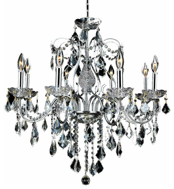 St. Francis 8 Light Chandelier in Chrome with Clear Royal Cut Crystal