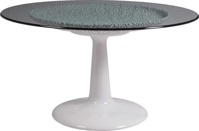 Seascape Dining Table with Glass Top - White