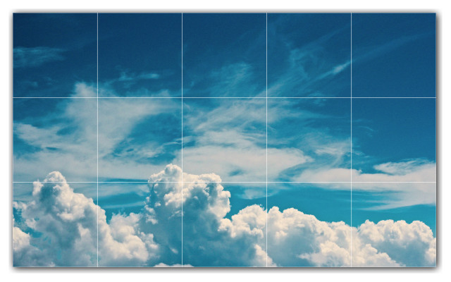 Clouds Ceramic Tile Wall Mural HZ500384-53S. 21.25" x 12.75"