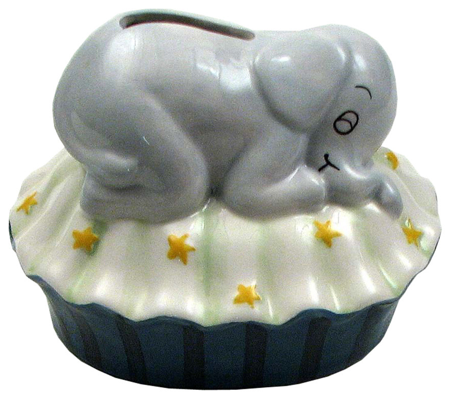 Baby Elephant Ceramic Bank Contemporary Piggy Banks by Imtinanz