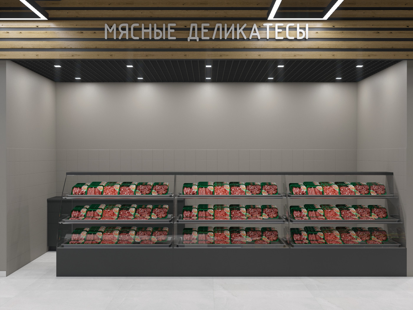 Дизайн-проект фермерского рынка в ТЦ Грис