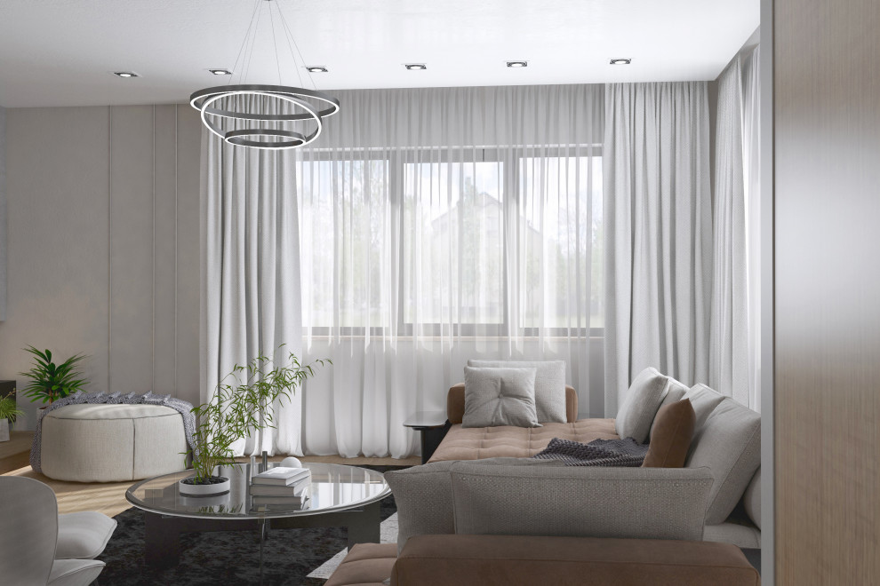 Интерьер первого этажа частного дома