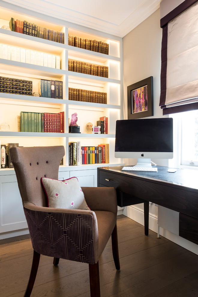 Design ideas for a modern home office in Surrey.