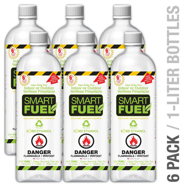 Smartfuel Liquid Bio Ethanol Fuel For Fireplaces 6 Pack