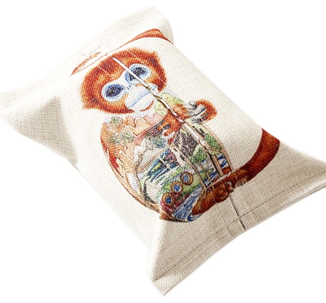 Monkey Series Tissue Holder Home Car Tissue Box Cover, F 