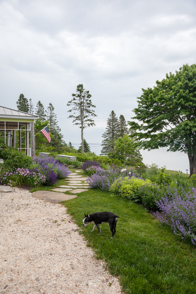 This is an example of a beach style garden in Portland Maine.