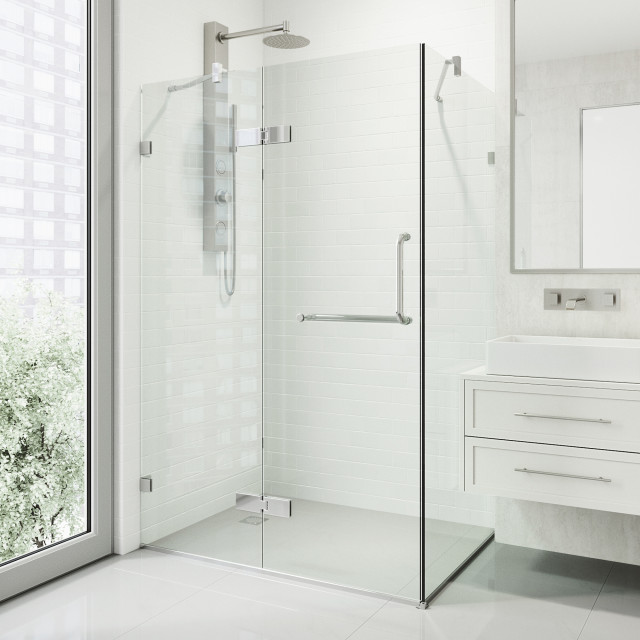 VIGO Monteray 32"x40'' Frameless Shower Enclosure without Base