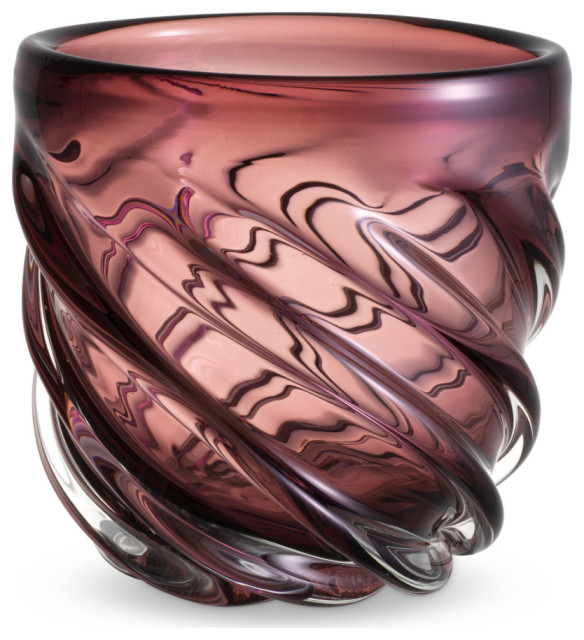 Pink HandBlown Glass Vase Eichholtz Angelito S Contemporary